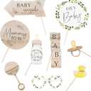 Botanical Baby Shower Photo Booth Props, 10 Pack