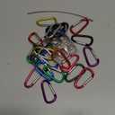 STURME 2" Aluminum D Ring Carabiners Clip D Shape Spring Loaded Gate Small Keychain Carabiner Clip Set Outdoor Camping Mini Lock Snap Hooks Spring Link Key Chain Durable Improved 24 PCS