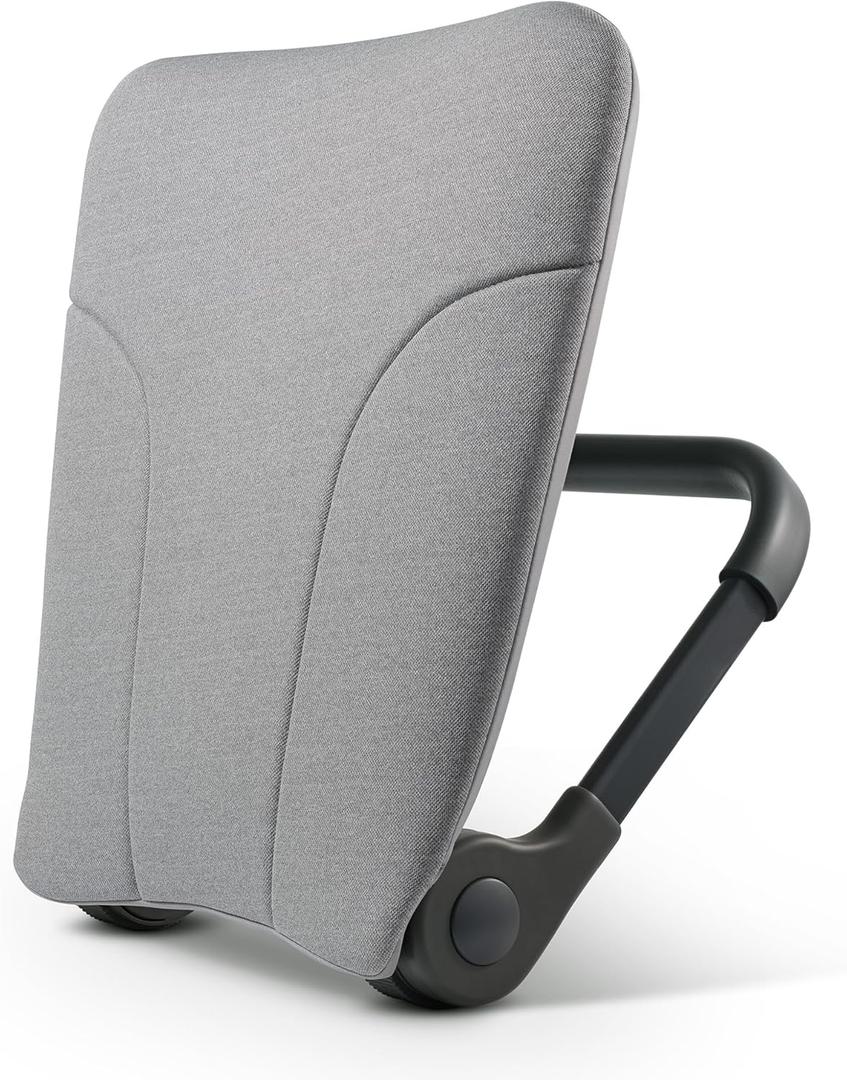 READY ROCKER Deluxe Slate | Adjustable Ergonomic Portable Rocker | Back Pain Relief & Relaxation | Black Rocker & Deluxe Cover | Back & Lumbar Support for Chair | Lightweight & Portable | 3.0 Model (Gray and Black)