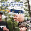 2 x 2 Pack Toy Guns for Nerf Dart Guns - Mini Realistic Pistol Toy Blaster Gun Disc Launcher with 160 Plastic Flying Disk Bullet for Boy Ages 6 7 8 9 Years Old Indoor Outdoor Present for Adult Kid Holiday