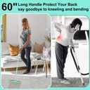Carpet Rake for Pet Hair Removal - 60" Adjustable Long Handle Carpet Rake, 3 in 1 Reusable Pet Hair Removal Tool Kit, Cat Dog Fur Rakes Scraper Carpet Broom for Carpets, Rugs, Mats
