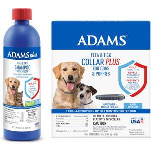 Adams Plus Shampoo 12 oz. + Flea & Tick Collar