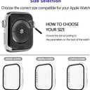 2 Pack Case 44mm with Built-in Tempered Glass Screen Protector Compatible with Apple Watch SE Series 6/5/4 44mm, Ultra-Thin Scratch Resistant Overall Protective Cover for iWatch SE Series 6/5/4