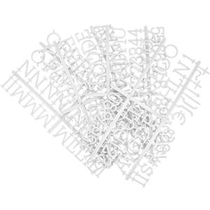 1 Inch Letters for Felt Letter Board, 188 Pieces Including Characters, Numbers & Symbols for Changeable Plastic Message Boards by Veskaoty (White)