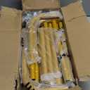 Laiensia Double Rods Garment Rack with Wheels, Clothing Rack for Hanging Clothes,4 Hooks, Multifunctional Bedroom Clothes Rack, Gold