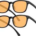 livho High Tech Blue Light Glasses - Advanced up to 99% Blue Light Blocking Computer Glasses - Screen Fatigue & UV Protection (*B11 Light Black X 2)