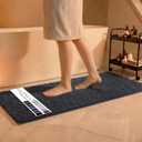 MAYSHINE Plush Shaggy Chenille Bath Mat | Extra Soft, Super Absorbent, Non-Slip Bathroom Rug | Fluffy Microfiber, Area Rug Sets for Bathroom Floor, Kitchen, Living Room | 47"x27" | Charcoal Gray