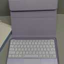 Harvopu for iPad Air 13 Inch & Pro 12.9 Case with Keyboard - Multi-Touch Trackpad, 7 Colors Backlit, Detachable Folio Keyboard Cover for iPad Pro 12.9 (6th, 5th, 4th, 3rd gen), Air 13 M3/M2 (Purple)