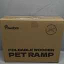 2025 Upgraded Dog Ramp for Couch, Foldable Small Dog Ramp for Low Bed, 4 Adjustable Height from 13'' to 21", Portable Stable Pet Steps with Non-Slip Pad, Pet Ramps Use for Sofa Couch Stairs (A-wood Color)