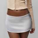 Women Micro Mini Stretch Skirt Y2k Low Rise Booty Skort Streetwear | Sexy A-line Short Skirt,Underneath Bodycon Skorts,Sporty Going Out,Club Date Night Outfits,Elastic Waist