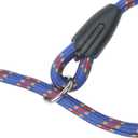 Slip Leads for Dogs Rope Leash, 1cm/0.4" Dia, 135cm/53 Long, Nylon Heavy Duty Strong Comfortable Style Pet Collar Highly Reflective Durable Double Pull Loop Leashes for  Training Dog-Blue