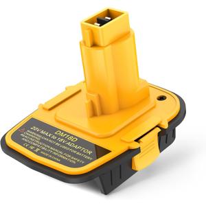 1 Pack DM18D Battery Adapter Converter with USB Port for Dewalt 18V Tools, Converts for De-Walt 20V or Mil-wau-kee 18V Li-on to De-Walt 18-V Battery Adapter