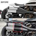 Rear Passenger Heat Shield Cover for Harley Sportster S 1250, Black Exhaust Pipe Heat Insulation Cover for Harley Sportster S 1250 RH1250S 2021-2024 Accessories(New Upgrade)