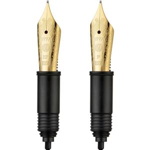 Set of Hongdian D5 Fountain Pen Golden Nib (Extra Fine & Fine), Compatible for Hongdian D5, D1, A6, N12 Replaced Nib Section