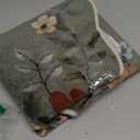 Lahome Floral Round Area Rugs, Washable Small Round Rug 3ft Non-Slip, Soft Boho Ultra-Thin Circle Carpet for Bedroom Entryway Kitchen Laundry Bathroom, Green