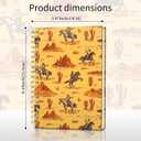 Spiral Journal Notebook, Hardcover Lined Journal for Women, Medium 6 x 8.4 in, 120 Pages Thick Paper, College Ruled Notebook for Writing, Work, Office, and School, Western Cowboys