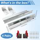 21 Undermount Soft Close Drawer Slides Concealed Full Extension Bottom Mount Runners with Locking Device,100 LB Capacity,Fits Face Frame & Frameless Cabinets,Ideal for Kitchen,Multi-Purpose Drawers