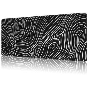 NIYLYNSYN Abstract Outline Gaming Mouse Pad,Large Non-Slip Thick Stitched Edge Mouse Mat for Home Office Gaming Keyboard Desk Pad (35.4 x 15.7 Inches)