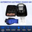 Chassis Ears Automotive Engine Noise Finder, 6 Channel Car Sound Detector Tester Tool Set, Electronic Stethoscope Diagnostic Kit with Headphones