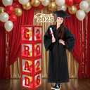 2026 Graduation Decorations - 4Pcs red Balloon Boxes with Letters 2026&Grad for Preschool Kindergarten Middle High School College Graduation Party Decorations Class of 2026, Red