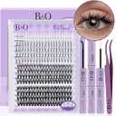 B&Q Lashes Kit With Tweezers & Brush
