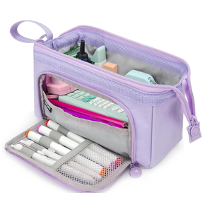 HVOMO Pencil Case Large Capacity Pencil Pouch Handheld Pen Bag Cosmetic Gift for Office School Teen Girl Boy Men Women Adult (Blue)