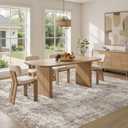 9x12 Area Rugs for Living Room: Washable Large Neutral Abstract Rug Soft Non Slip Stain Resistant Low Pile Indoor Carpet for Bedroom Dining Room Nursery Office Playroom - Brown Grey