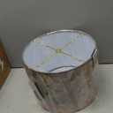 Flower Embroidery Large Drum Lamp Shade 12" Top x 14" Bottom x 11" Slant (Spider) Replacement with Harp and Finial - Springcrest