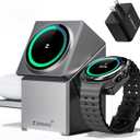 ZEEHOO 3 in 1 Charging Station for Samsung, Qi2 Certified,15W Fast charging, Rotating Wireless Charger Stand Compatible for Samsung Galaxy S25/S24/S23/S22/S21/Note20 Galaxy Watch7/6/5/4/3 Galaxy Buds3