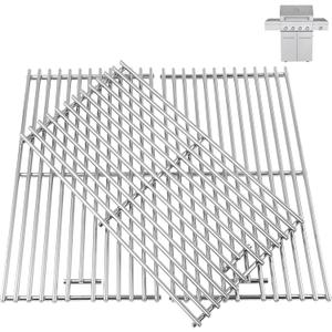 Grill Grates Replacement Parts for Kitchen Aid 720-0745B 720-0745 720-0745A 740-0780 730-0745 860-0012, Grill Grates for Kitchenaid Grill Replacement Parts, 18 7/8" x 9 7/8" Each (Stainless Steel)