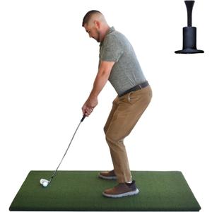 Real Feel Golf Mats The Original Country Club Elite 3'x5' Heavy Duty Commercial Practice Mat. The First Golf Mat That Takes A Real Tee and Lets You Swing Down Through,Simulator,Indoor/Outdoor