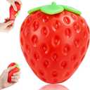 Strawberry Squishy, 3.35 inch Realistic Big Strawberry Squishy, Quick Rebound Strawberry Squishy Toy,Sensory Fidget Toy for Adults , Party Favor, Birthday Present (1pcs)