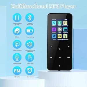 MP3 Player - Music Player with HiFi Sound Loop FM Radio Built-in HD Speaker Voice Recorder Mini Design Ideal for Sport