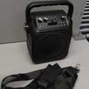 Karaoke Machine, Portable Bluetooth Speaker with 2 Wireless Microphones for Adults & Kids with Lights, Karaoke Microphone with PA System Supports USB/TF/FM/AUX for Home Party Home System Packages (Black)