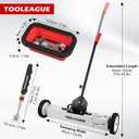 24" Rolling Magnetic Sweeper with Wheels, 50LB, 3Pcs Magnet Sweeper Set