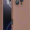 Miracase Magnetic for iPhone 16 Pro Max Case, [Soft Anti-Scratch Microfiber Lining], Compatible with MagSafe, Liquid Silicone Case Shockproof Drop Protection Phone Case for 16 ProMax, Chocolate