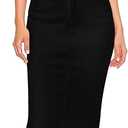 Lexi Womens Super Comfy Hyper Stretch Denim Skirt 2