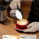 Milk Frother and Steamer, PARIS RHNE 4 in 1 Detachable Milk Steamer, 500ml Hot Chocolate Maker and Milk Warmer with Hot & Cold Foam, Dishwasher Safe, All Stainless Steel