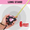 WORKPRO 16FT Pink Tape Measure, Inch/Metric Easy Read Measuring Tape, Retractable Lightweight Measurement Tape Accuracy 1/32, 1mm for Engineer,with Thumb Lock, Belt Clip, Rubber Protective Casing