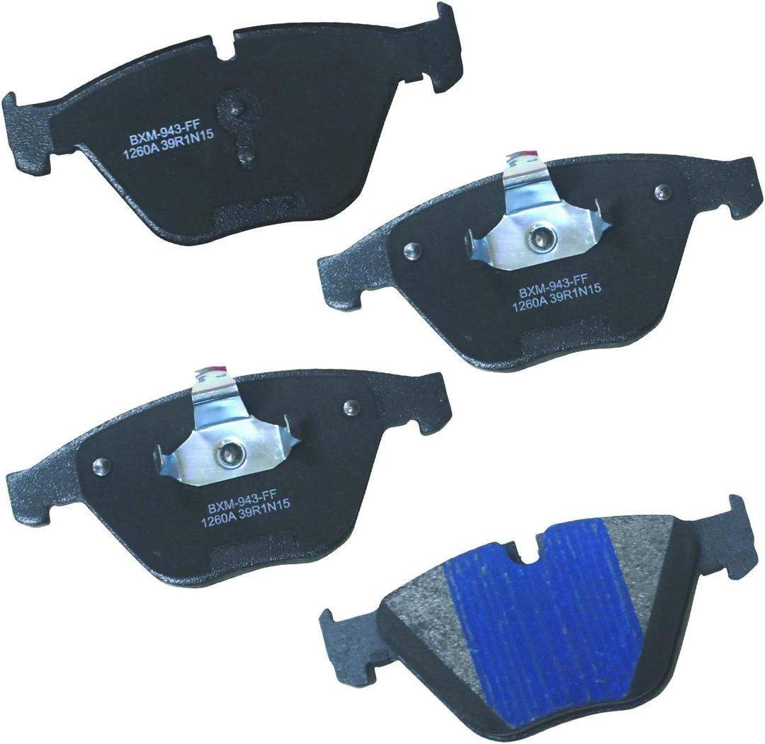 Bendix Premium SBM1260A Semi-Metallic Front Brake Pads for BMW 328i xDrive 2009, 530i 2007-2004, X1 2015
