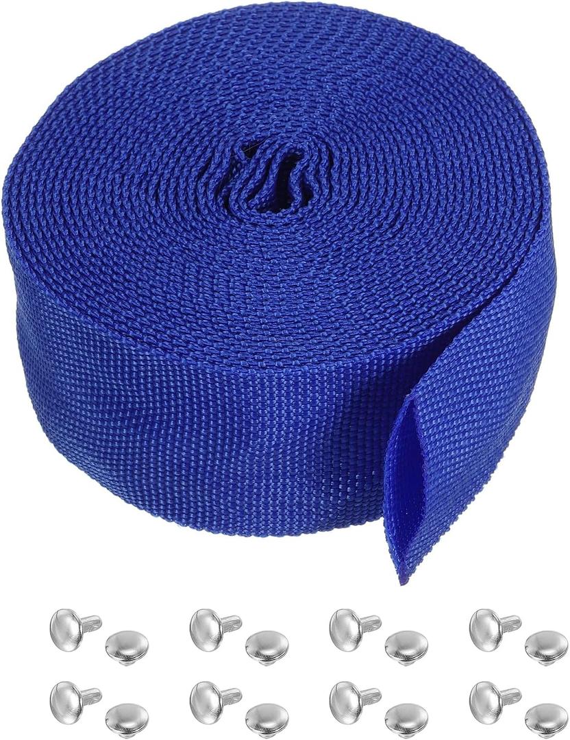 PATIKIL 1.8" 13FT Protective Hose Sleeve with Snap Fastener, Polyester Fiber Cable Cover Sheath Protection for Welding Tig Torch Hydraulic Hose, Blue