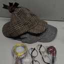 Jeyiour 8 pcs Detective Costume Accessories for Adults Men Women Detective Hat Kit Outfit Party Decor