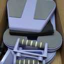 Pilates Board, Portable Pilates Reformer Equipment with Timer, 7-in-1 Foldable Pilates Machine for Home Workout, Multi-Purpose Pilates Equipment at Home, Office (Purple)