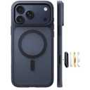 TORRAS Stronger Magnetic & Shockproof for iPhone 17 Pro Max Case, Fit for MagSafe, Military Grade Drop Protection, Camera Control, DIY Button, Slim for iPhone 17 Pro Max Case Translucent Matte Black