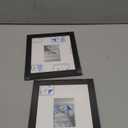 upsimples 8x8 Picture Frame, Display Pictures 4x4 with Mat or 8x8 Without Mat, Wall Hanging Photo Frame, Black, 2 Pack