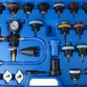DAYUAN 28pcs Universal Radiator Pressure Tester Kit, coolant Pressure Tester kit coolant Vacuum Refill kit for Cooling System