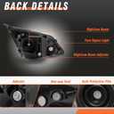Headlight Assembly for Honda CR-V 2007 2008 2009 2010 2011 Headlamp With Chrome Housing Amber Reflector (Driver & Passenger Side)