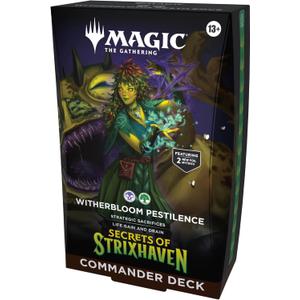 Magic: The Gathering Secrets of Strixhaven Commander Deck - Witherbloom Pestilence (100-Card Deck, Deck Box + Accessories)