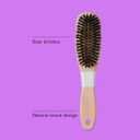 Conair Boar Bristle Hair Brush for Women, Natural Wood Handle Styling Brush for Sleek Slick Back Hair, Reduces Frizz, Adds Shine, Smooths & Detangles All Hair Types