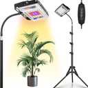 LBW Grow Light with Stand, Full Spectrum LED Plant Light, Floor Grow Lamp with 63" Adjustable Tripod, 4H/8H/12H Timer, 6 Dimmable Brightness, Ideal for Tall Plants